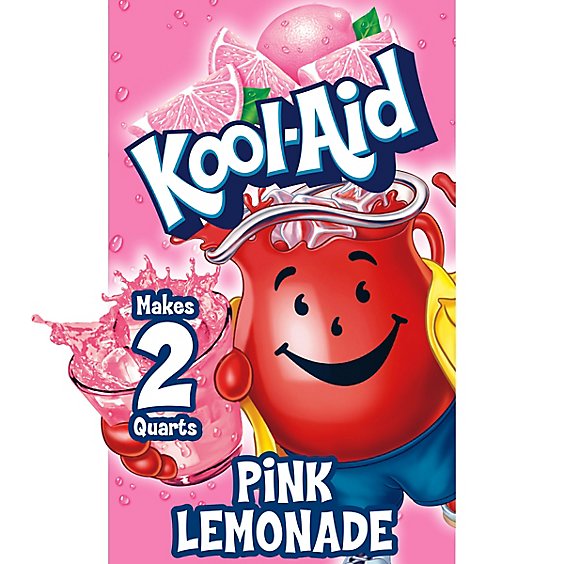 Kool-Aid Unsweetened Pink Lemonade Naturally Flavored Powdered Soft Drink Mix Packet - 0.23 Oz