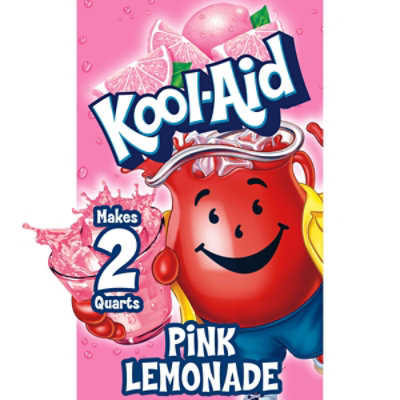 Kool-Aid Drink Mix Caffeine Free Unsweetened Pink Lemonade - 0.23 Oz