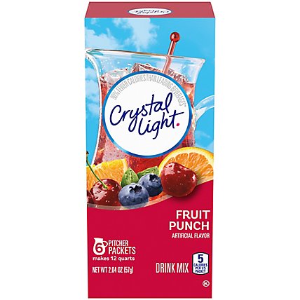 Crystal Light Fruit Punch Artificially Flavored Powdered Drink Mix Pitcher Packets - 6 Count - Image 5