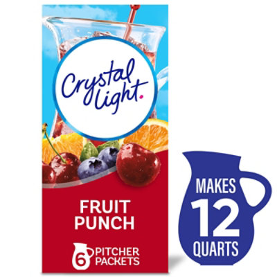 Crystal Light Fruit Punch Artificially Flavored Powdered Drink Mix Pitcher Packets - 6 Count - Image 2