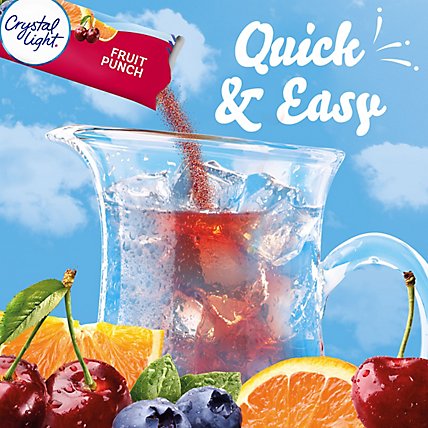 Crystal Light Fruit Punch Artificially Flavored Powdered Drink Mix Pitcher Packets - 6 Count - Image 3
