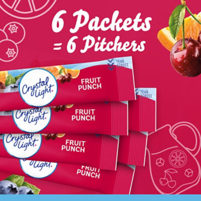 Crystal Light Fruit Punch Artificially Flavored Powdered Drink Mix Pitcher Packets - 6 Count - Image 7