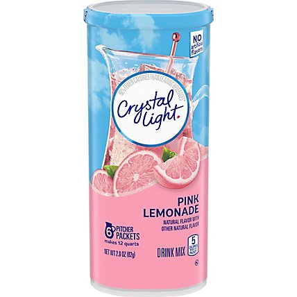 Crystal Light Pink Lemonade Naturally Flavored Powdered Drink Mix Pitcher Packets - 6 Count - Image 5