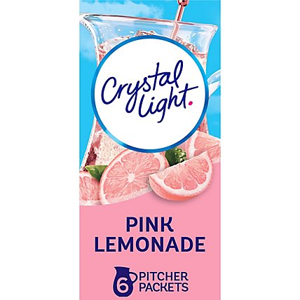 Crystal Light Pink Lemonade Naturally Flavored Powdered Drink Mix Pitcher Packets - 6 Count - Image 1