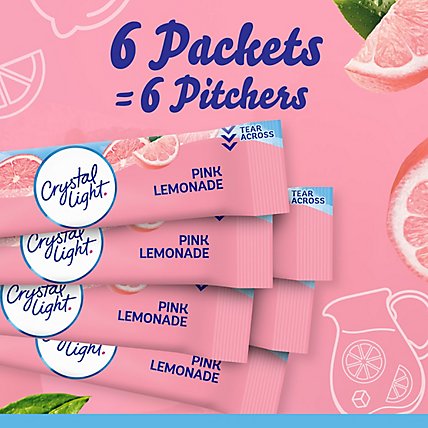 Crystal Light Pink Lemonade Naturally Flavored Powdered Drink Mix Pitcher Packets - 6 Count - Image 6