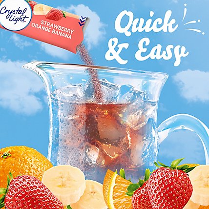 Crystal Light Strawberry Orange Banana Powdered Drink Mix  Pitcher Packets - 6 Count - Image 3