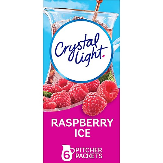 Crystal Light Raspberry Ice Artificially Flavored Powdered Drink Mix Pitcher Packets - 6 Count