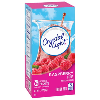 Crystal Light Raspberry Ice Artificially Flavored Powdered Drink Mix - 6 Count - Image 5