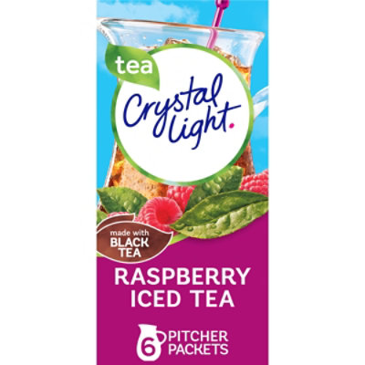 Crystal Light Raspberry Iced Tea Naturally Flavored Powdered Drink Mix Pitcher Packets - 6 Count - Image 2