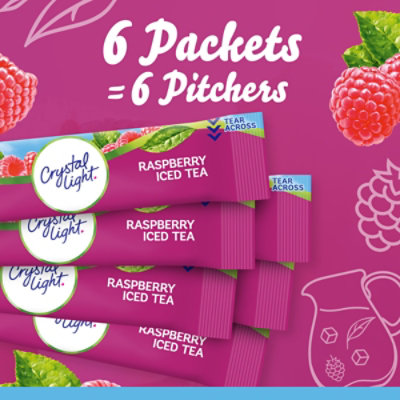 Crystal Light Raspberry Iced Tea Naturally Flavored Powdered Drink Mix Pitcher Packets - 6 Count - Image 7