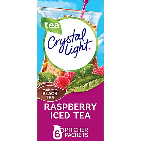 Crystal Light Drink Mix Pitcher Packs Iced Tea Raspberry 6 Count - 1.6 Oz