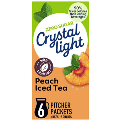 Crystal Light Peach Iced Tea Artificially Flavored Powdered Drink Mix - 6 Count
