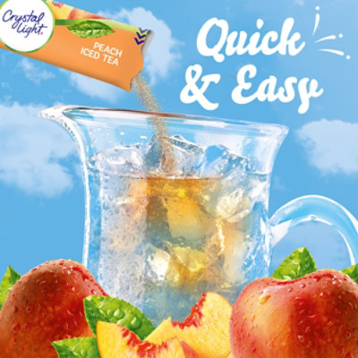 Crystal Light Peach Iced Tea Artificially Flavored Powdered Drink Mix - 6 Count - Image 4