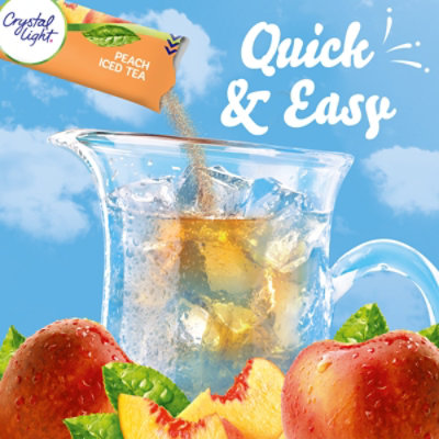 Crystal Light Peach Iced Tea Artificially Flavored Powdered Drink Mix Pitcher Packets - 6 Count - Image 5