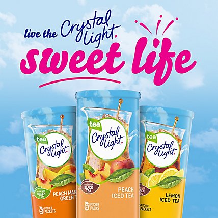 Crystal Light Peach Iced Tea Artificially Flavored Powdered Drink Mix Pitcher Packets - 6 Count - Image 9