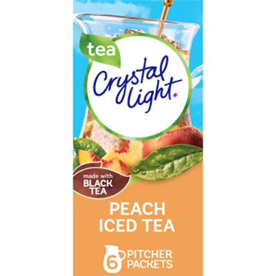 Crystal Light Peach Iced Tea Artificially Flavored Powdered Drink Mix - 6 Count - Image 1