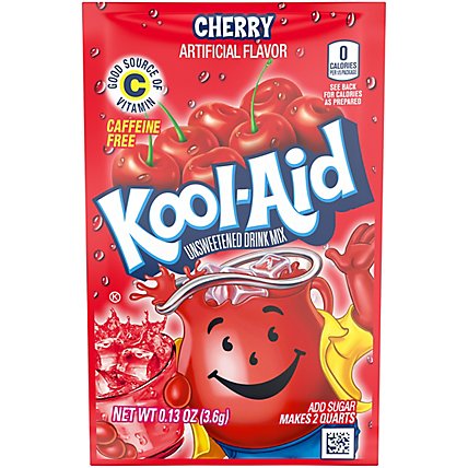 Kool-Aid Unsweetened Cherry Artificially Flavored Powdered Soft Drink Mix Packet - 0.13 Oz - Image 3