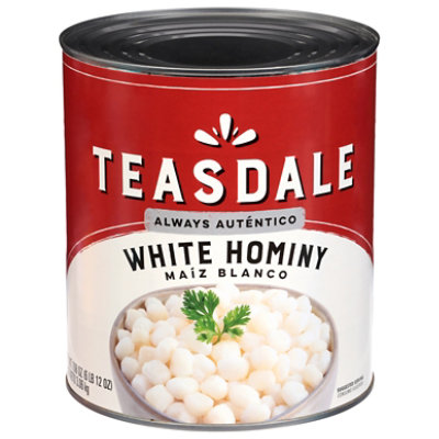 Teasdale Hominy White Can - 108 Oz - Image 2
