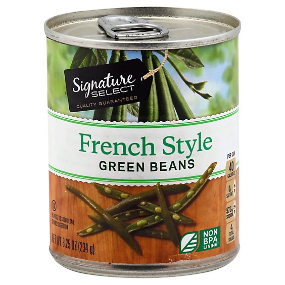 Signature SELECT Beans Green French Style Can - 8.25 Oz