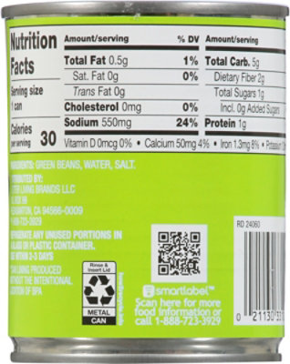 Signature SELECT Beans Green Cut Can - 8 Oz - Image 5