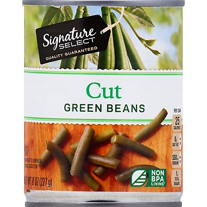 Signature SELECT Beans Green Cut Can - 8.25 Oz - Image 2