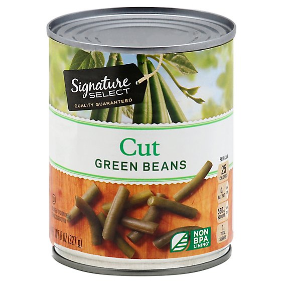 Signature SELECT Beans Green Cut Can - 8.25 Oz
