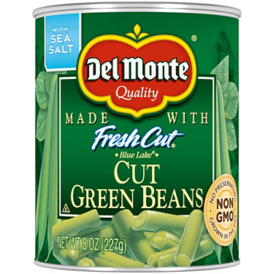 Del Monte Fresh Cut Beans Green Blue Lake Cut with Natural Sea Salt - 8 Oz - Image 1