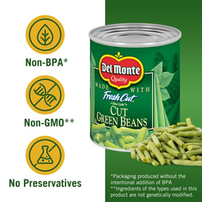 Del Monte Fresh Cut Beans Green Blue Lake Cut with Natural Sea Salt - 8 Oz - Image 2