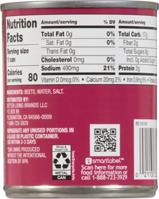 Signature SELECT Beets Sliced Can - 8.25 Oz - Image 6