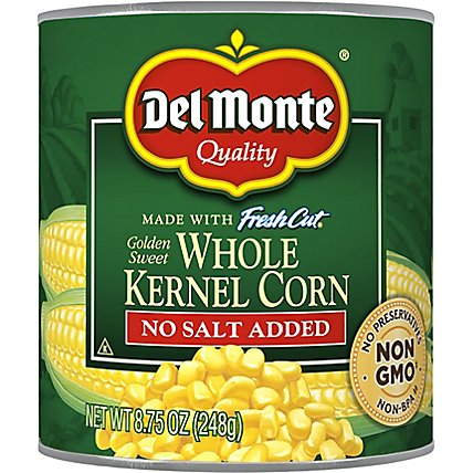 Del Monte Fresh Cut Corn Whole Kernel Golden Sweet No Salt Added - 8.75 Oz - Image 2