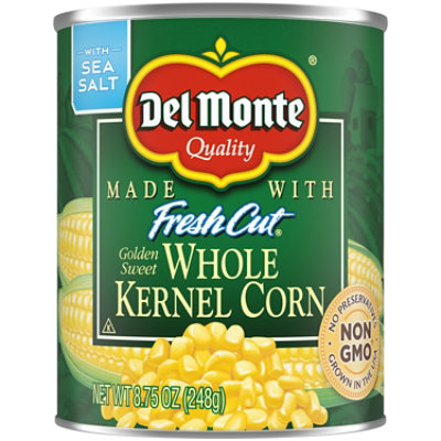 Del Monte Fresh Cut Corn Whole Kernel Golden Sweet with Natural Sea Salt - 8.75 Oz - Image 1