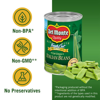 Del Monte Harvest Selects Beans Italian Cut with Natural Sea Salt - 14.5 Oz - Image 2