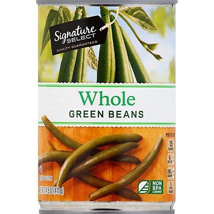 Signature SELECT Beans Green Whole Can - 14.5 Oz - Image 2