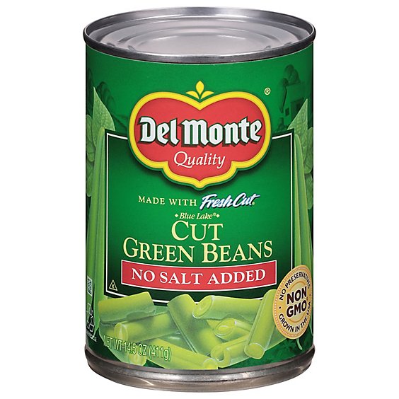 Del Monte Fresh Cut Green Beans Cut Blue LakeNo Salt Added - 14.5 Oz
