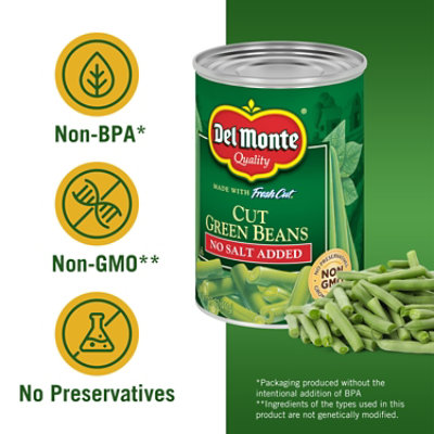 Del Monte Fresh Cut Green Beans Cut Blue LakeNo Salt Added - 14.5 Oz - Image 2