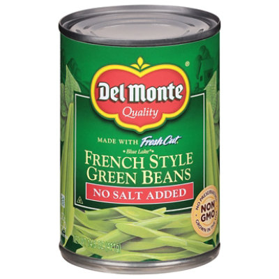 Del Monte Fresh Cut Green Beans Blue Lake French Style No Salt Added - 14.5 Oz