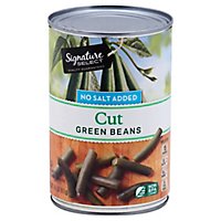 Signature SELECT Beans Green Cut No Salt Added - 14.5 Oz - Image 1