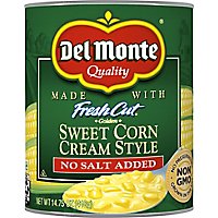 Del Monte Corn Cream Style Golden Sweet No Salt Added - 14.75 Oz - Image 1