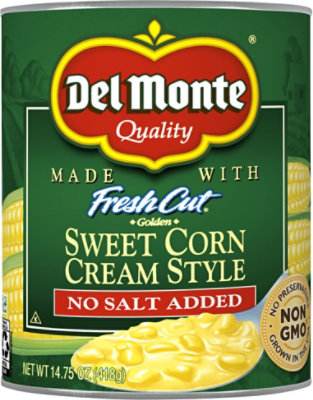 Del Monte Corn Cream Style Golden Sweet No Salt Added - 14.75 Oz