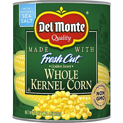 Del Monte Corn Whole Kernel Golden Sweet with Natural Sea Salt - 29 Oz - Image 2