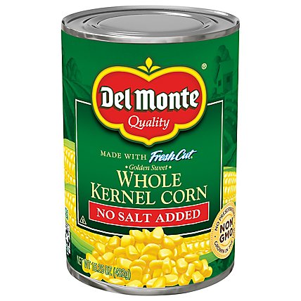 Del Monte Fresh Cut Corn Whole Kernel Golden Sweet No Salt Added - 15.25 Oz - Image 3
