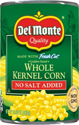 Del Monte Fresh Cut Corn Whole Kernel Golden Sweet No Salt Added - 15.25 Oz - Image 2