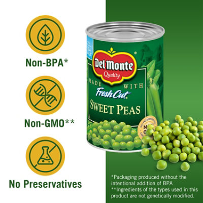 Del Monte Fresh Cut Peas Sweet with Natural Sea Salt - 15 Oz - Image 3