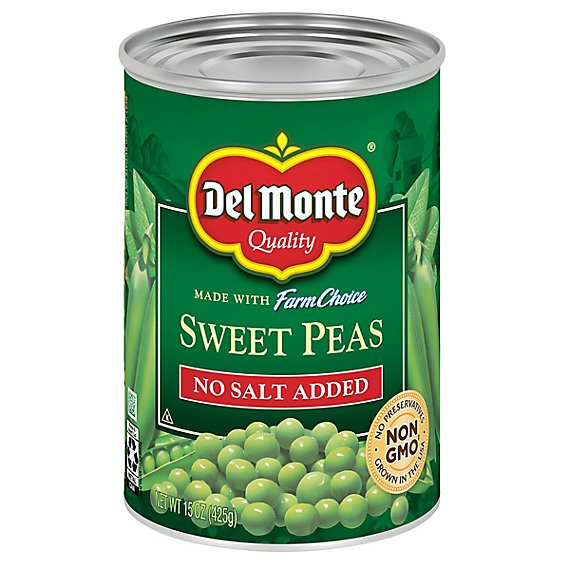 Del Monte Fresh Cut Peas Sweet No Salt Added - 15 Oz