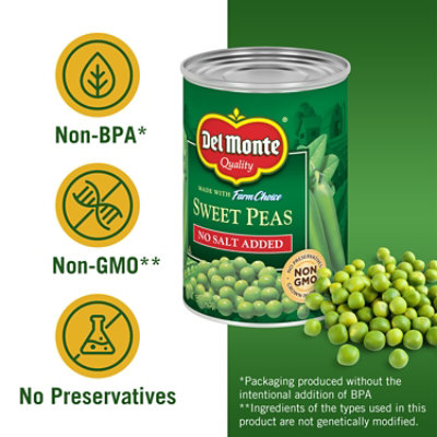 Del Monte Fresh Cut Peas Sweet No Salt Added - 15 Oz - Image 2