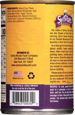 Sylvias Peas Black-Eye Specially-Seasoned - 15 Oz - Image 6