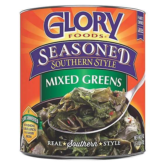 Glory Foods Seasoned Southern Style Greens Mixed - 27 Oz