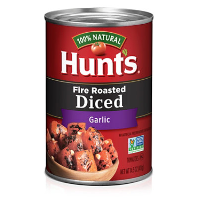 Hunt's Fire Roasted Diced Tomatoes With Garlic - 14.5 Oz - Image 1