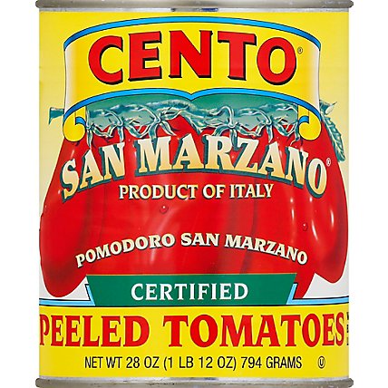 CENTO Tomatoes Peeled With Basil Leaf San Marzano - 28 Oz - Image 2