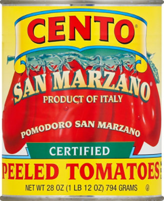 CENTO Tomatoes Peeled With Basil Leaf San Marzano - 28 Oz - Image 2